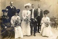 Wedding of Emma Evans & Morley John Goddard  - Charles and Eliza Evans
are probably the couple on the left
