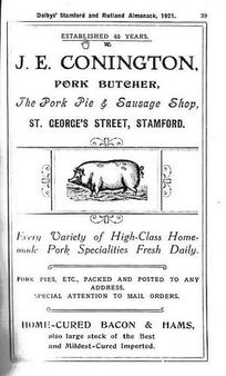 J E Conington Advert 1921